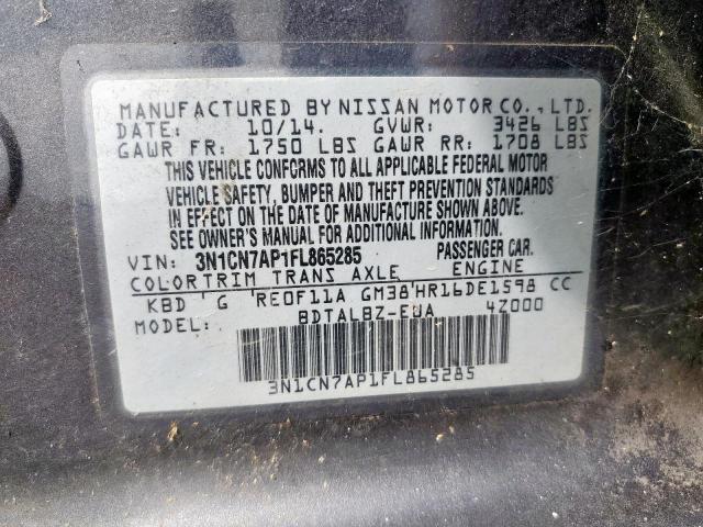 Nissan Versa S Image 12