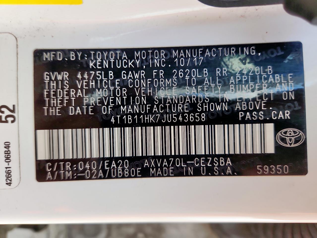 Toyota Camry L Image 10