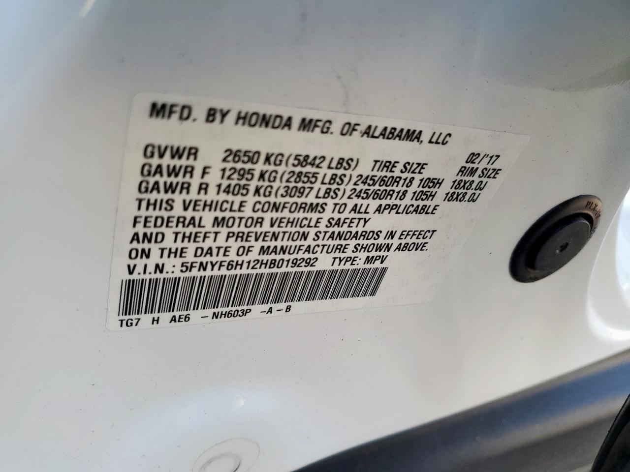 Honda Pilot Lx Image 12