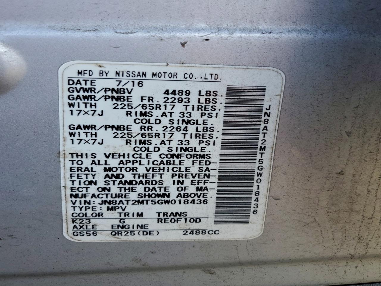 Nissan Rogue S Image 9