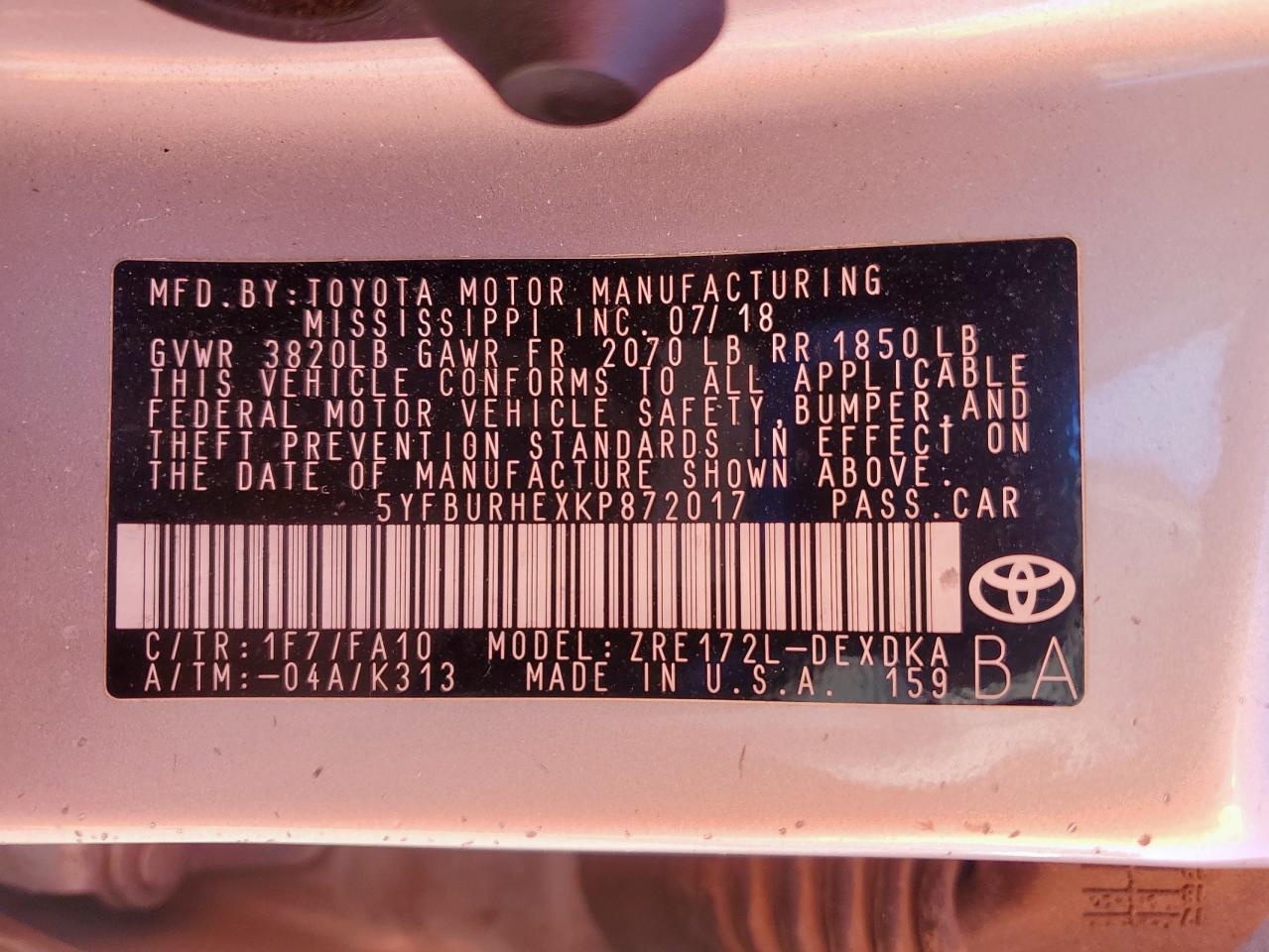 Toyota Corolla L Image 12