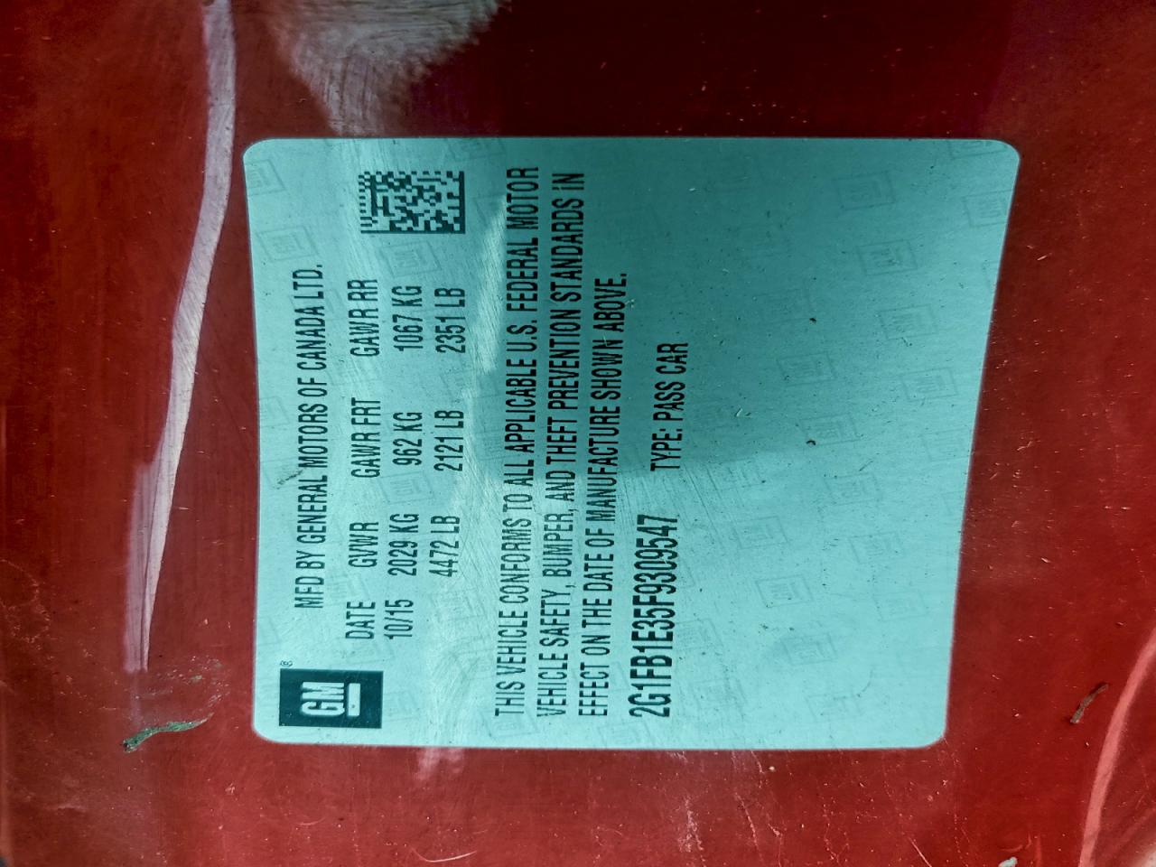 Chevrolet Camaro Ls Image 3