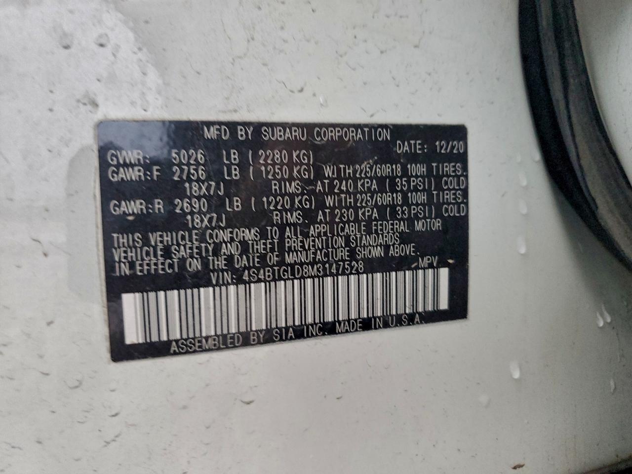 Subaru Outback Onyx Edition Xt Image 8