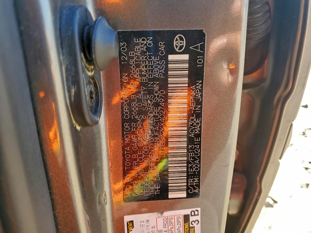 Toyota Camry Le Image 7